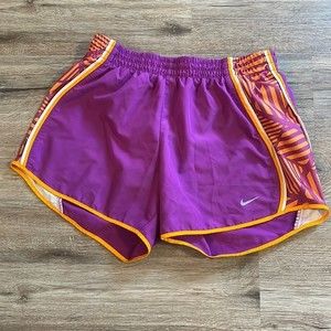 NIKE Dri-Fit Lined Pink & Orange Athletic Running Shorts